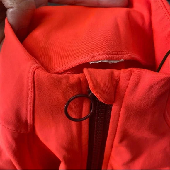 Fabletics The Trinity Performance Jacket in Orange Hidden Pocket Size Small - Picture 6 of 15